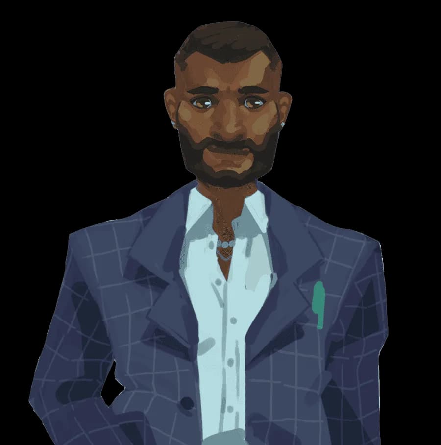 Consultant en costume face au client dans un open space