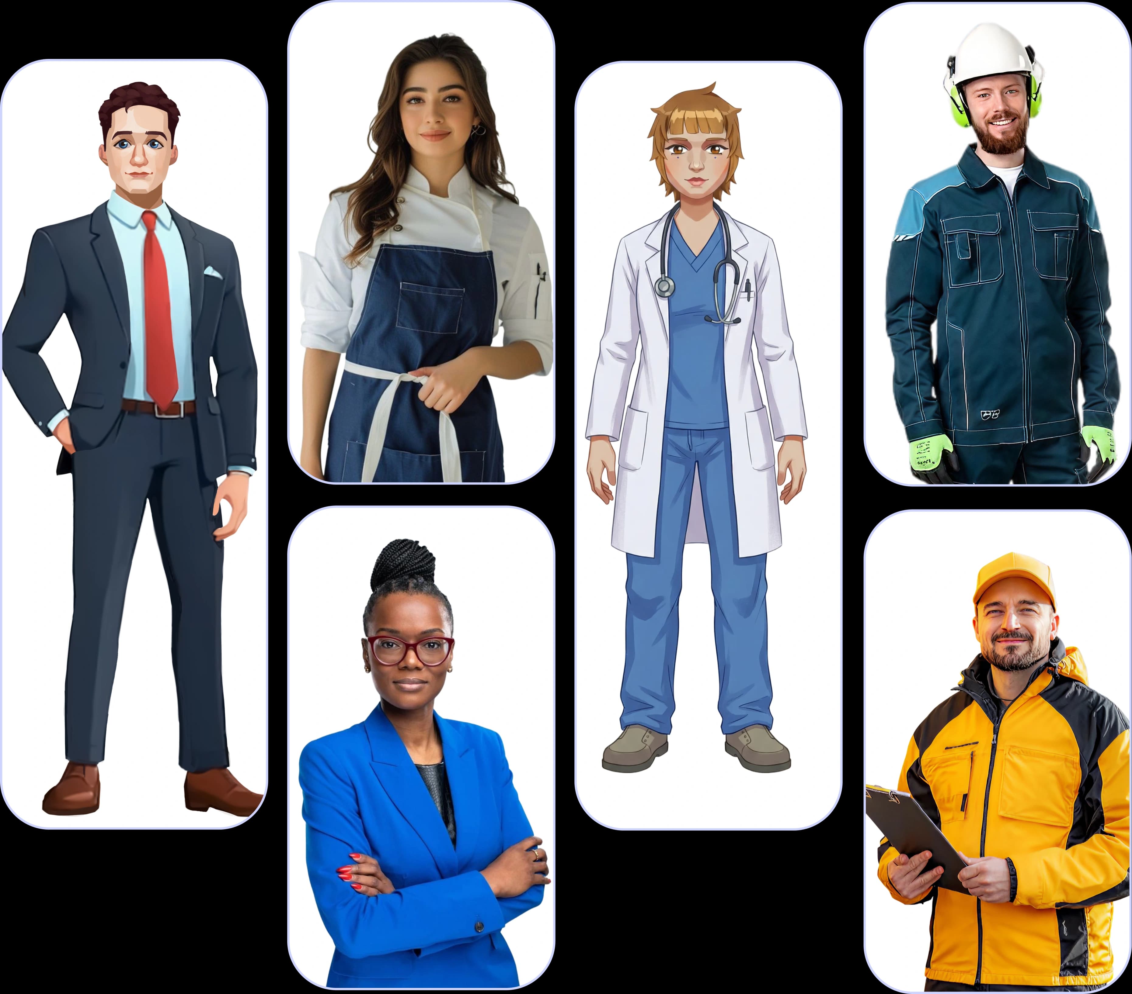 Aperçu : bibliothèque de personnages IA.